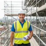 Stéphane, Responsable Maintenance industrielle, sur un site équipé d'échafaudages